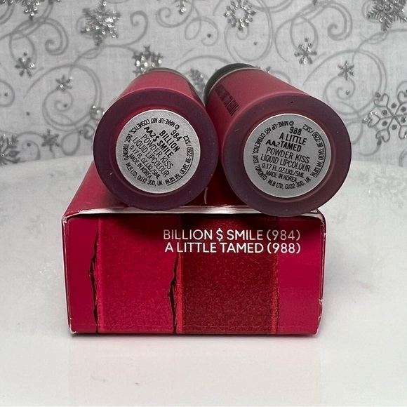 MAC Cosmetics Kiss It Twice Lipstick Kit - Powder Kiss Liquid - Pinks #984 #988 - Picture 3 of 7